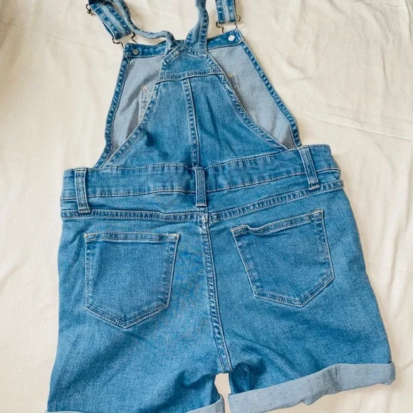 Girls set denim shorts and shirt overalls - Picture 6 of 9